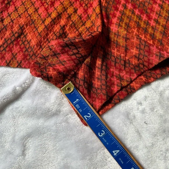 Free People Printed Button Front Romper Red Combo Boho Festival | Size L - Picture 11 of 12